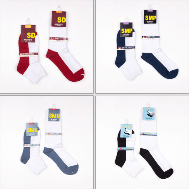 Pabrik Konveksi Produksi kaos kaki sekolah berlogo TK SD / MI SMP / MTS SMA / SMK / MA